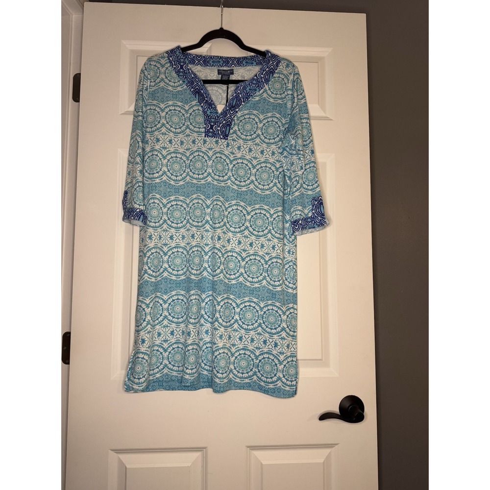 Caribbean Joe Island Coverup Dress UPF 50+ Large Nwt